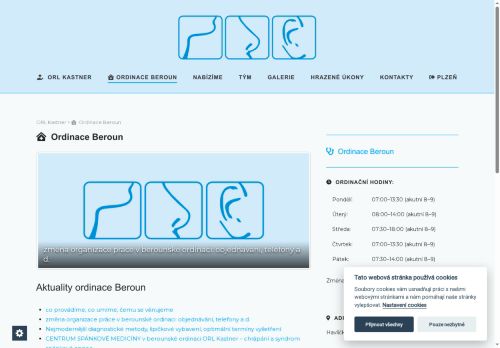 Zobrazit webové stránky Ušní, nosní, krční ambulance Kastner s.r.o. (ORL) - MUDr. Eva Kastnerová, MUDr. Jan Kastner