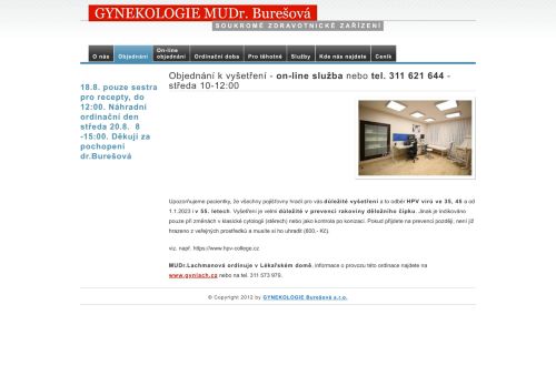 Zobrazit webové stránky Gynekologie - MUDr. Ivana Burešová