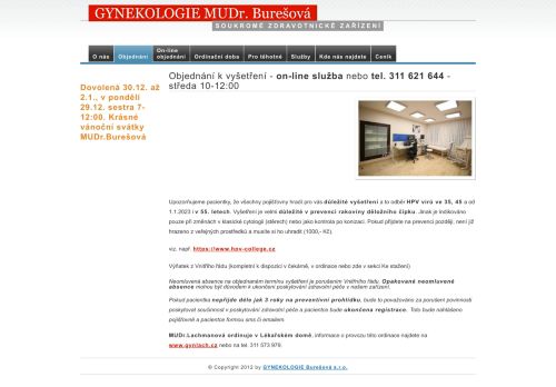 Zobrazit webové stránky Gynekologie - MUDr. Ivana Burešová