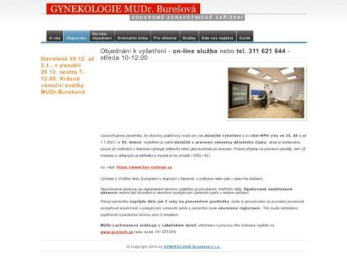 Gynekologie - MUDr. Ivana Burešová