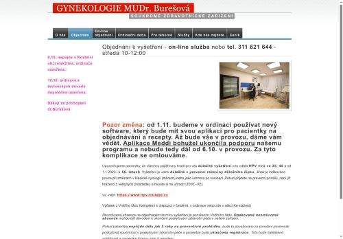Zobrazit webové stránky Gynekologie - MUDr. Ivana Burešová