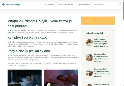 Zobrazit webové stránky Praktický lékař pro dospělé - MUDr. Sylvie Dolejší