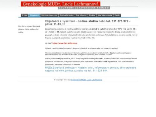 Gynekologie - MUDr. Lucie Lachmanová