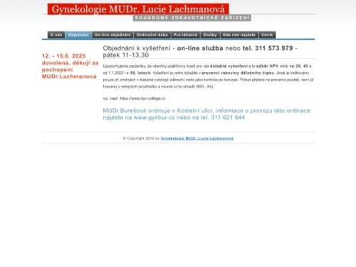 Gynekologie - MUDr. Lucie Lachmanová