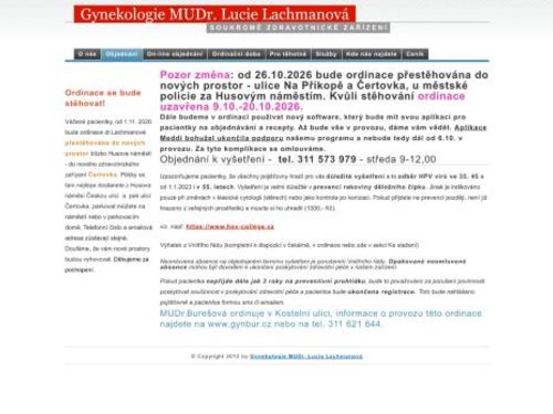 Gynekologie - MUDr. Lucie Lachmanová