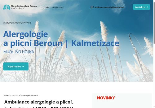 Zobrazit webové stránky Alergologie a plicní ordinace - MUDr. Ivo Hojka