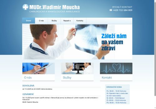 Zobrazit webové stránky Chirurgická a mamologická ambulance - MUDr. Vladimír Moucha