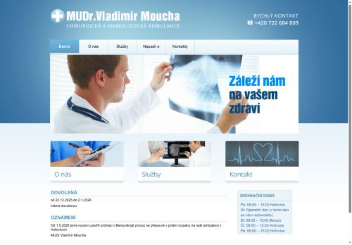 Zobrazit webové stránky Chirurgická a mamologická ambulance - MUDr. Vladimír Moucha