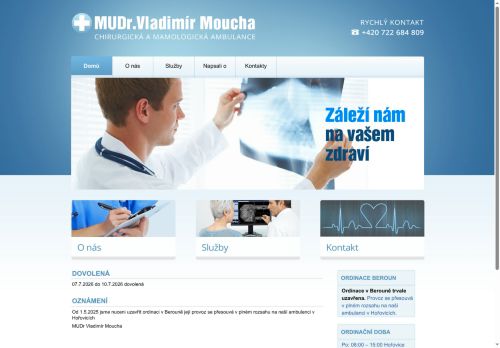 Zobrazit webové stránky Chirurgická a mamologická ambulance - MUDr. Vladimír Moucha