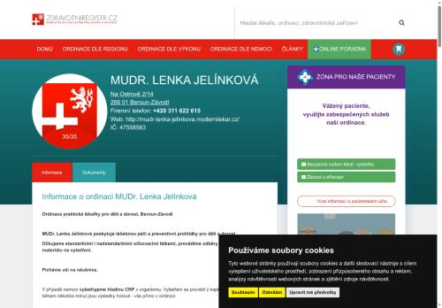 Zobrazit webové stránky Praktický lékař pro děti a dorost - MUDr. Lenka Jelínková