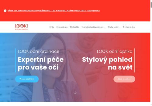 Zobrazit webové stránky Oční ordinace Look - MUDr. Martina Micková, MUDr. Magda Bílá