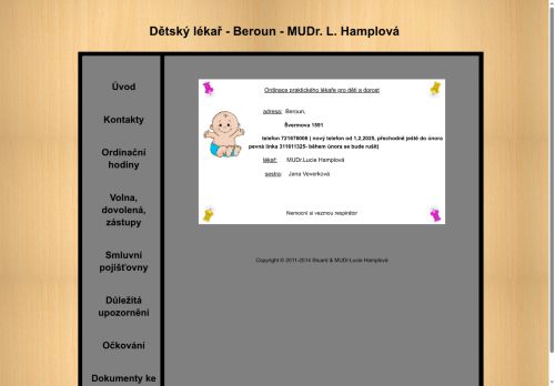 Zobrazit webové stránky Praktický lékař pro děti a dorost - MUDr. Lucie Hamplová