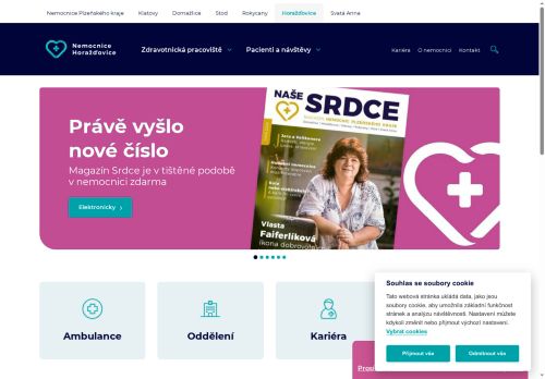 Webové stránky Nemocnice následné péče LDN Horažďovice, s.r.o., Horažďovice