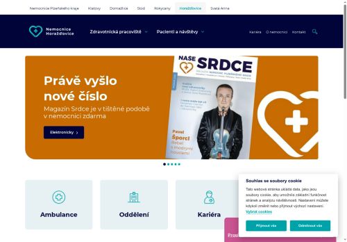 Webové stránky Nemocnice následné péče LDN Horažďovice, s.r.o., Horažďovice