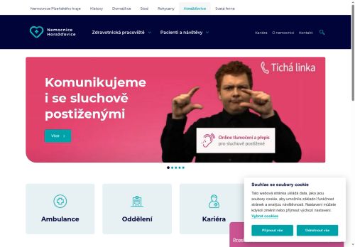 Webové stránky Nemocnice následné péče LDN Horažďovice, s.r.o., Horažďovice