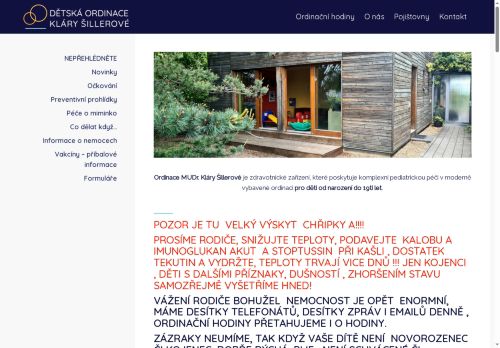 Zobrazit webové stránky Praktický lékař pro děti a dorost - MUDr. Klára Šillerová