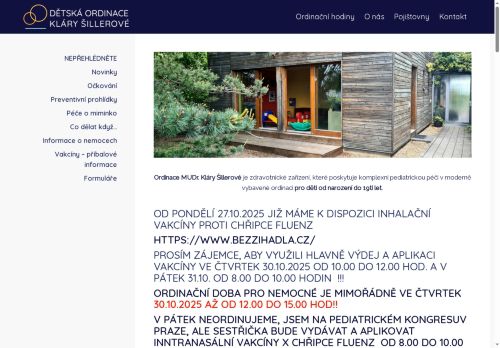 Zobrazit webové stránky Praktický lékař pro děti a dorost - MUDr. Klára Šillerová