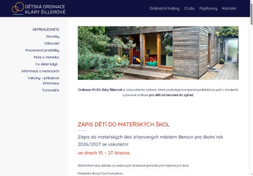 Zobrazit webové stránky Praktický lékař pro děti a dorost - MUDr. Klára Šillerová