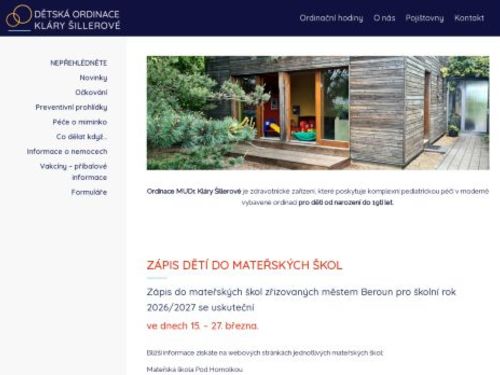 Praktický lékař pro děti a dorost - MUDr. Klára Šillerová