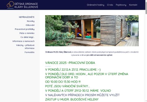 Zobrazit webové stránky Praktický lékař pro děti a dorost - MUDr. Klára Šillerová