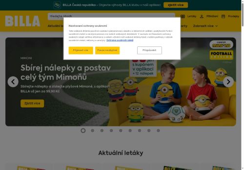 Webové stránky BILLA, spol. s r. o., Modletice