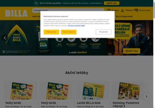 Zobrazit webové stránky Supermarket BILLA