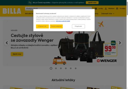 Zobrazit webové stránky Supermarket BILLA