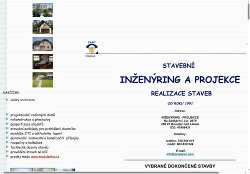Zobrazit webové stránky Inženýring - Projekce