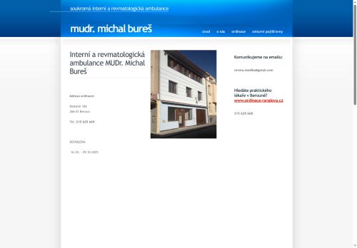 Zobrazit webové stránky Interní a revmatologická ambulance - MUDr. Michal Bureš