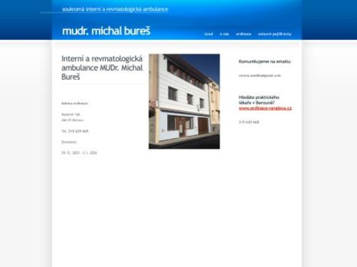 Interní a revmatologická ambulance - MUDr. Michal Bureš