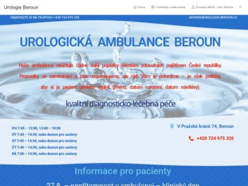 Urologická ambulance - MUDr. Libor Šafařík, CSc., FEBU