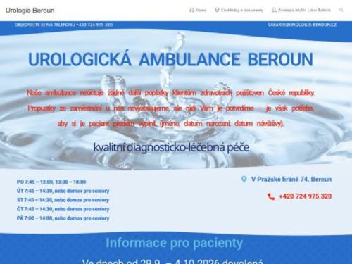 Urologická ambulance - MUDr. Libor Šafařík, CSc., FEBU