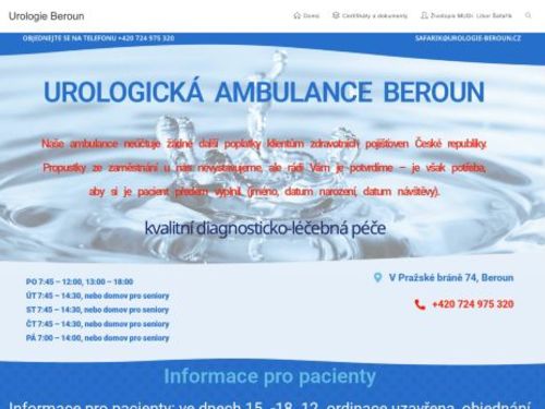 Urologická ambulance - MUDr. Libor Šafařík, CSc., FEBU