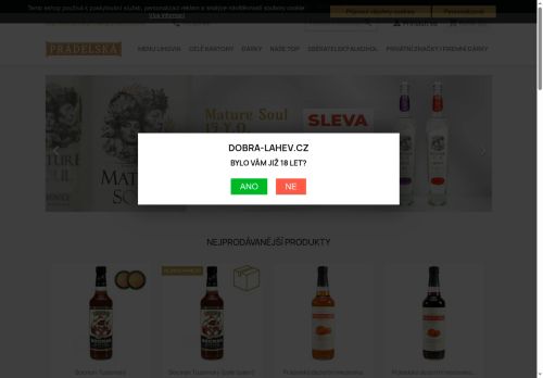 Webové stránky L'OR special drinks s.r.o., Losiná