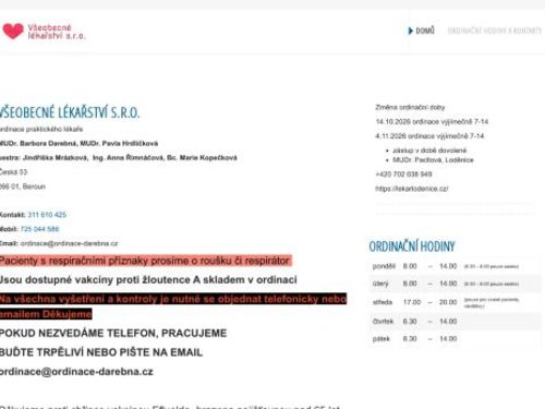 Praktický lékař pro dospělé - MUDr. Barbora Darebná, MUDr. Pavla Hrdličková