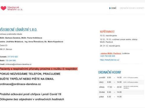 Praktický lékař pro dospělé - MUDr. Barbora Darebná, MUDr. Pavla Hrdličková