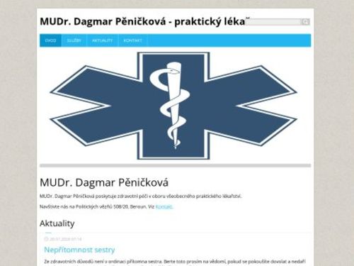 Praktický lékař pro dospělé - MUDr. Dagmar Pěničková