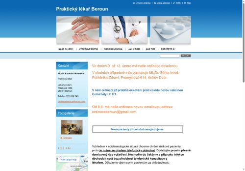 Zobrazit webové stránky Praktický lékař pro dospělé - MUDr. Klaudia Větrovská