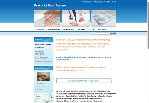 Zobrazit webové stránky Praktický lékař pro dospělé - MUDr. Klaudia Větrovská