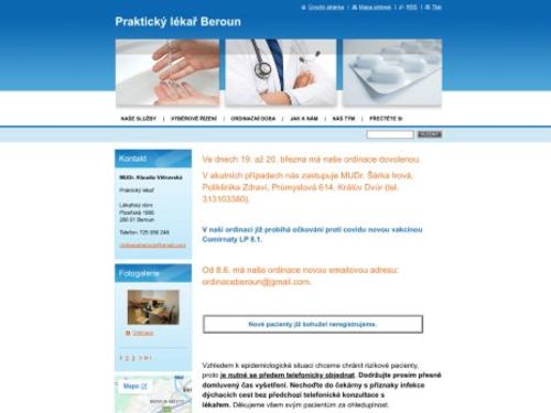 Praktický lékař pro dospělé - MUDr. Klaudia Větrovská