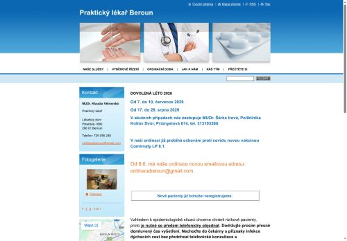 Zobrazit webové stránky Praktický lékař pro dospělé - MUDr. Klaudia Větrovská