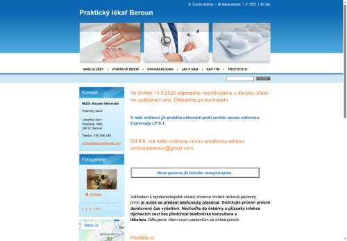 Zobrazit webové stránky Praktický lékař pro dospělé - MUDr. Klaudia Větrovská