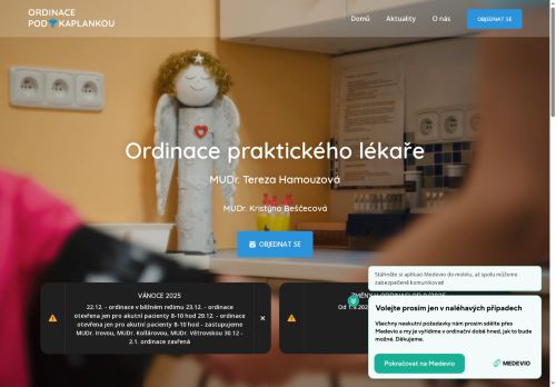 Zobrazit webové stránky Praktický lékař pro dospělé - MUDr. Tereza Hamouzová