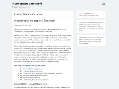Praktický lékař pro dospělé - MUDr. Renata Pirunčíková