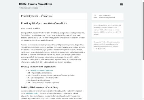 Zobrazit webové stránky Praktický lékař pro dospělé - MUDr. Renata Pirunčíková