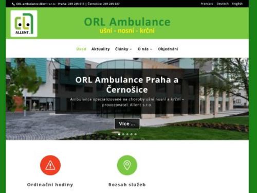 ORL ambulance Allent - MUDr. Ondřej Suchý, MUDr. Petr Schalek Ph.D.