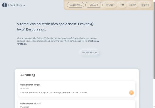 Zobrazit webové stránky Praktický lékař pro dospělé - MUDr. Vendula Rytířová, MUDr. Lívia Turková