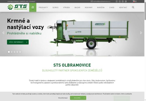 Webové stránky STS Olbramovice, a.s., Olbramovice