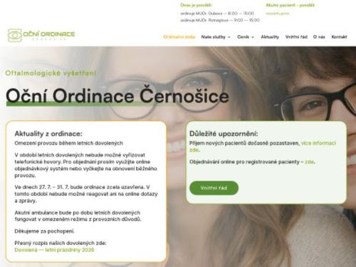 Oční ordinace - MUDr. Miluše Dubová, MUDr. Marie Rotnáglová