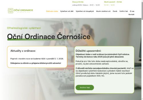 Zobrazit webové stránky Oční ordinace - MUDr. Miluše Dubová, MUDr. Marie Rotnáglová